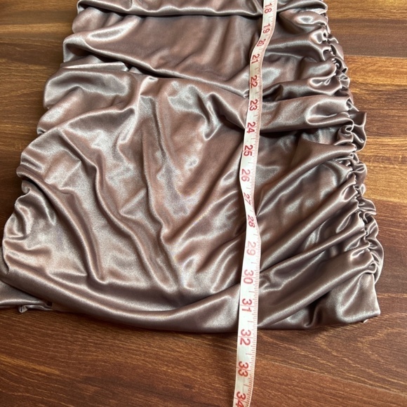 HAILEY LOGAN by ADRIANNA PAPELL Y2K One Shoulder Ruched Mini Dress Size XS - Picture 8 of 8